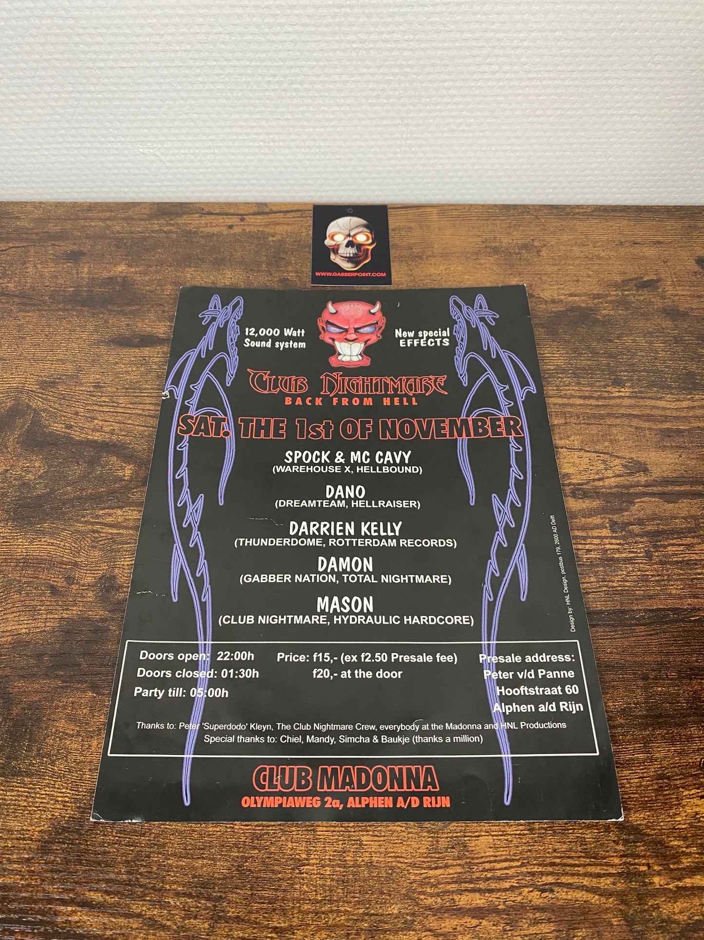 Club Nightmare Back From Hell (1997) - Flyer
