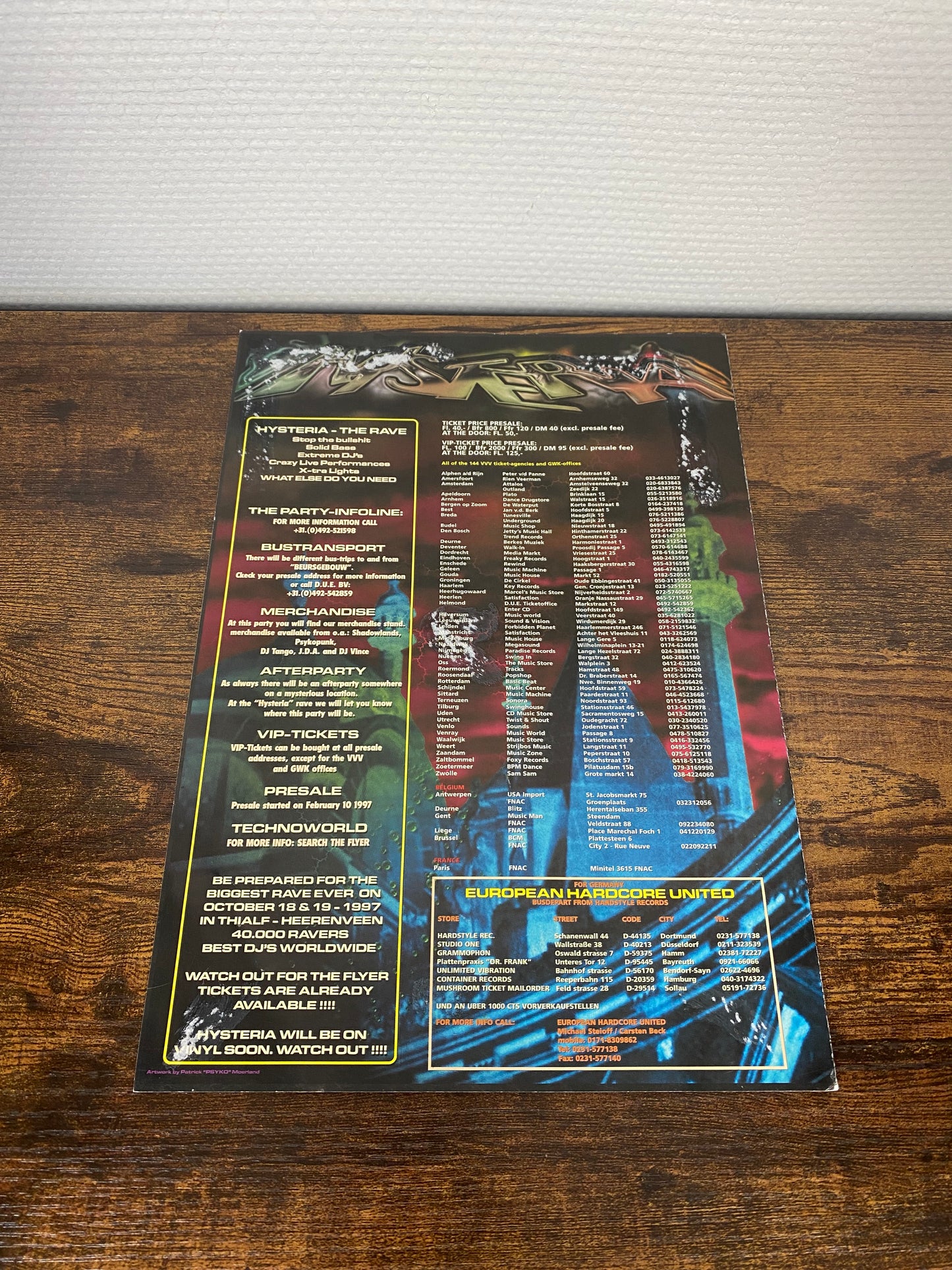 (1997) Hysteria (Flyer)
