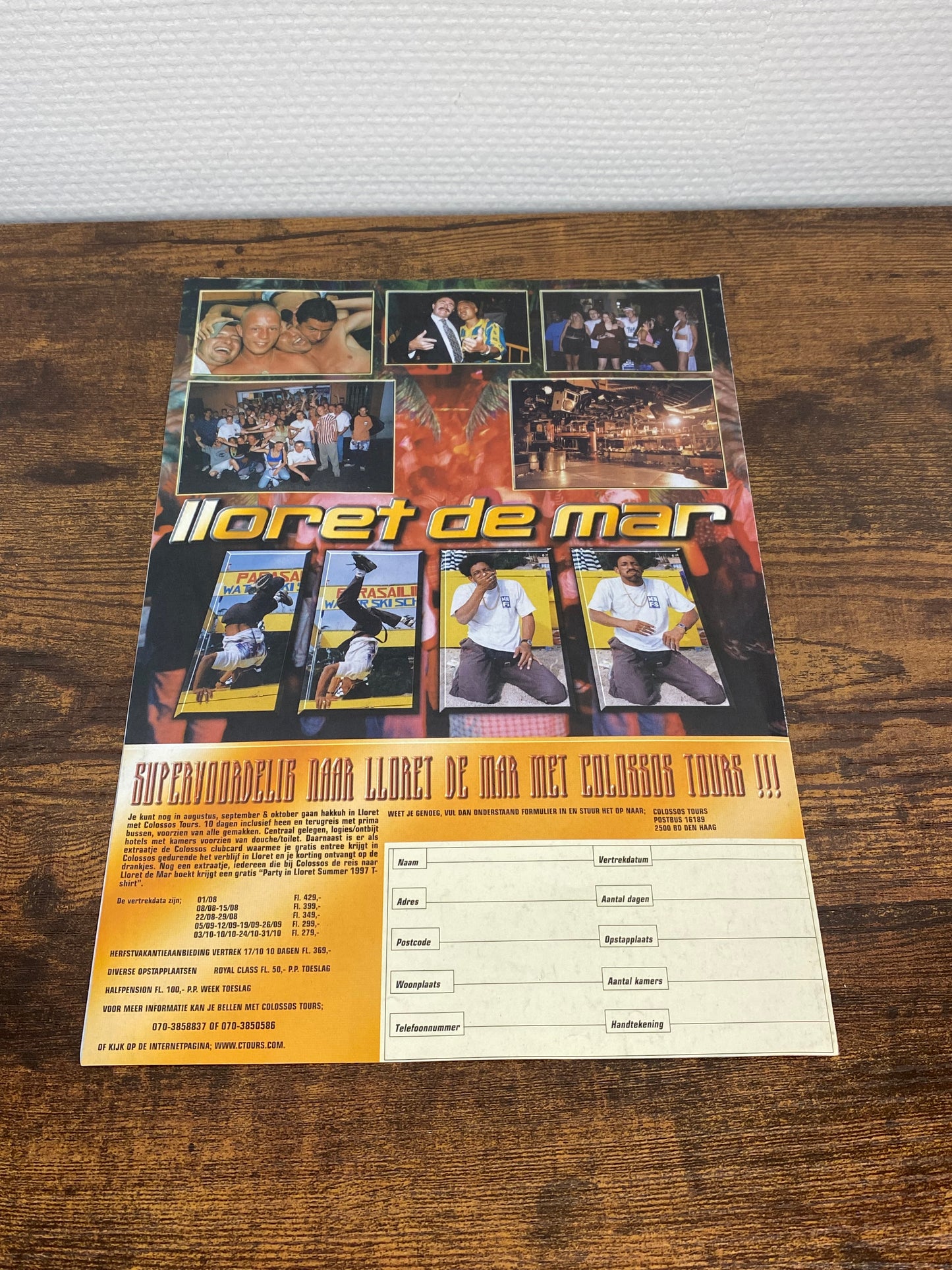 (1997) Lloret De Mar '8 Dagen Hakkuh Onder De Spaanse Zon' Flyer