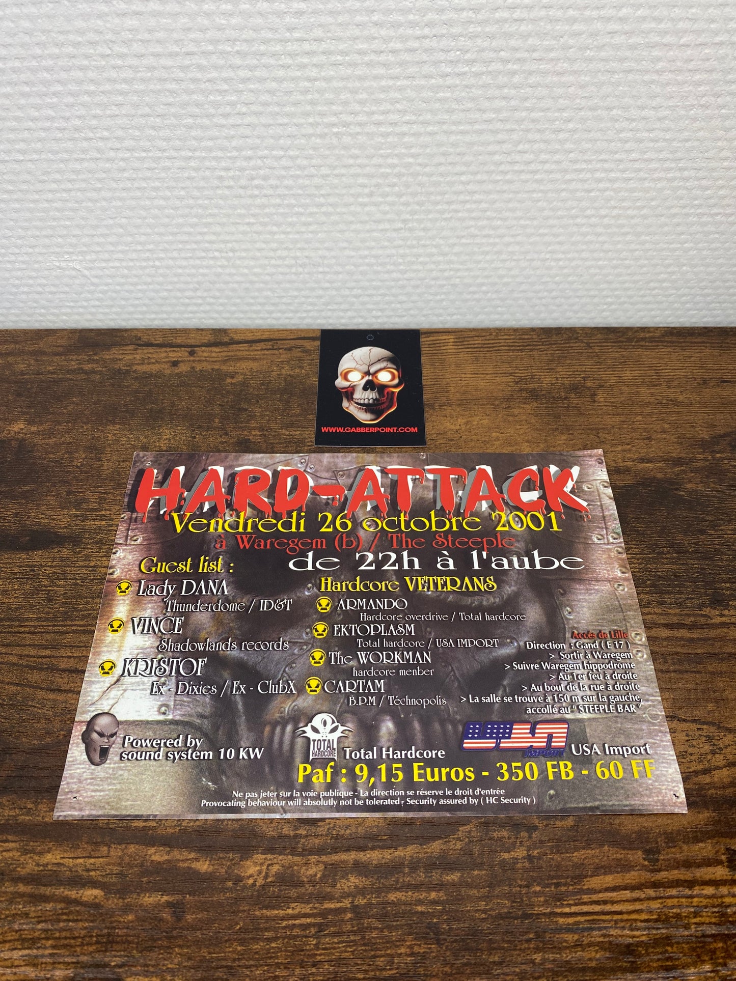 Hard Attack Belgio (2001) - Volantino