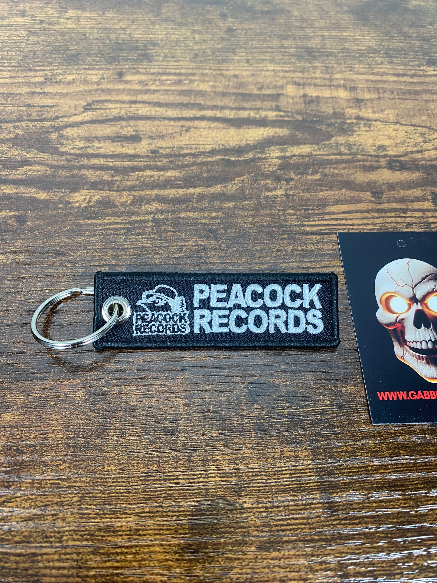 Peacock Records keychain