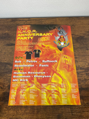 (1996) The K.N.O.R Anniversary Party · Hardcore Inferno Flyer