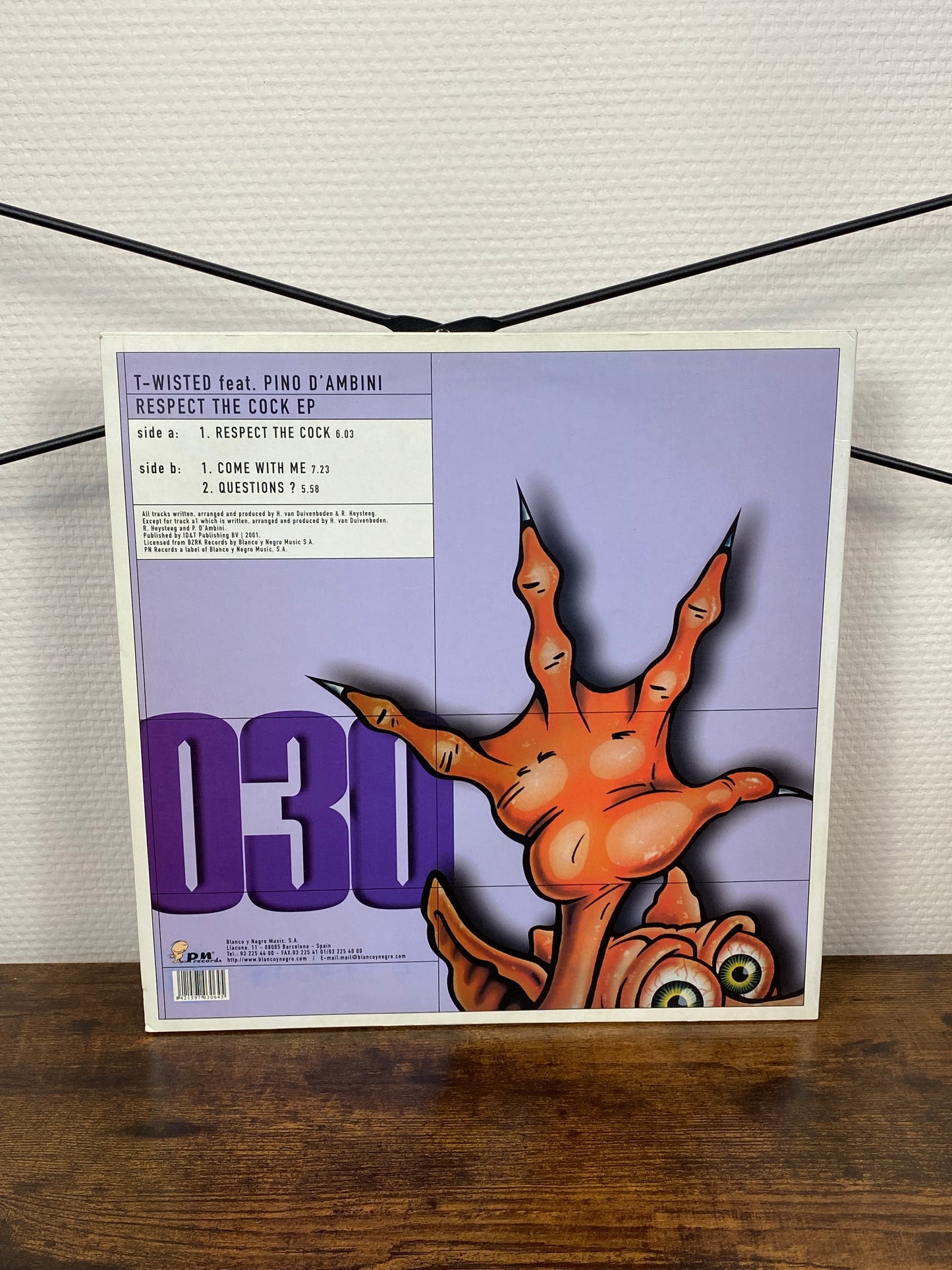 T-Wisted Feat. Pino D'Ambini – Respect The Cock EP (Vinyl)