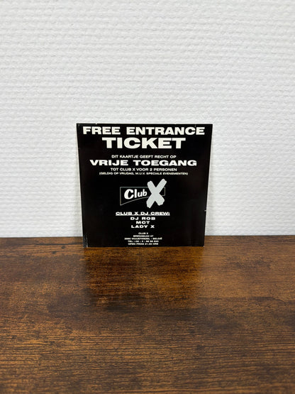 (1997) Club X - Free Entrance Ticket