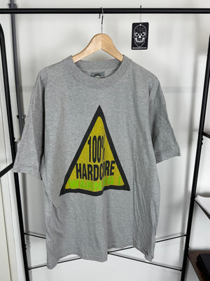 ('90s) 100% Hardcore Warning T-Shirt - Size XL (D-Boy Black Label)