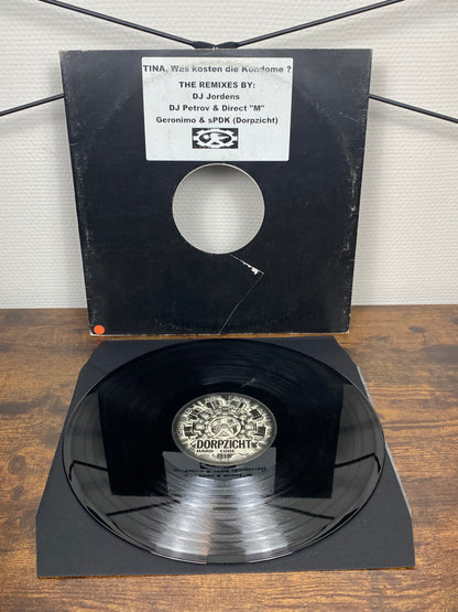 (1998, Hardcore) DJ AcesOne (Dorpzicht) – Tina, Was Kosten Die Kondome? (The Remixes) - (Vinyl)