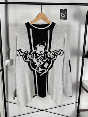 ('90s) ID&T - Thunderdome Knitted Sweater - Size XL
