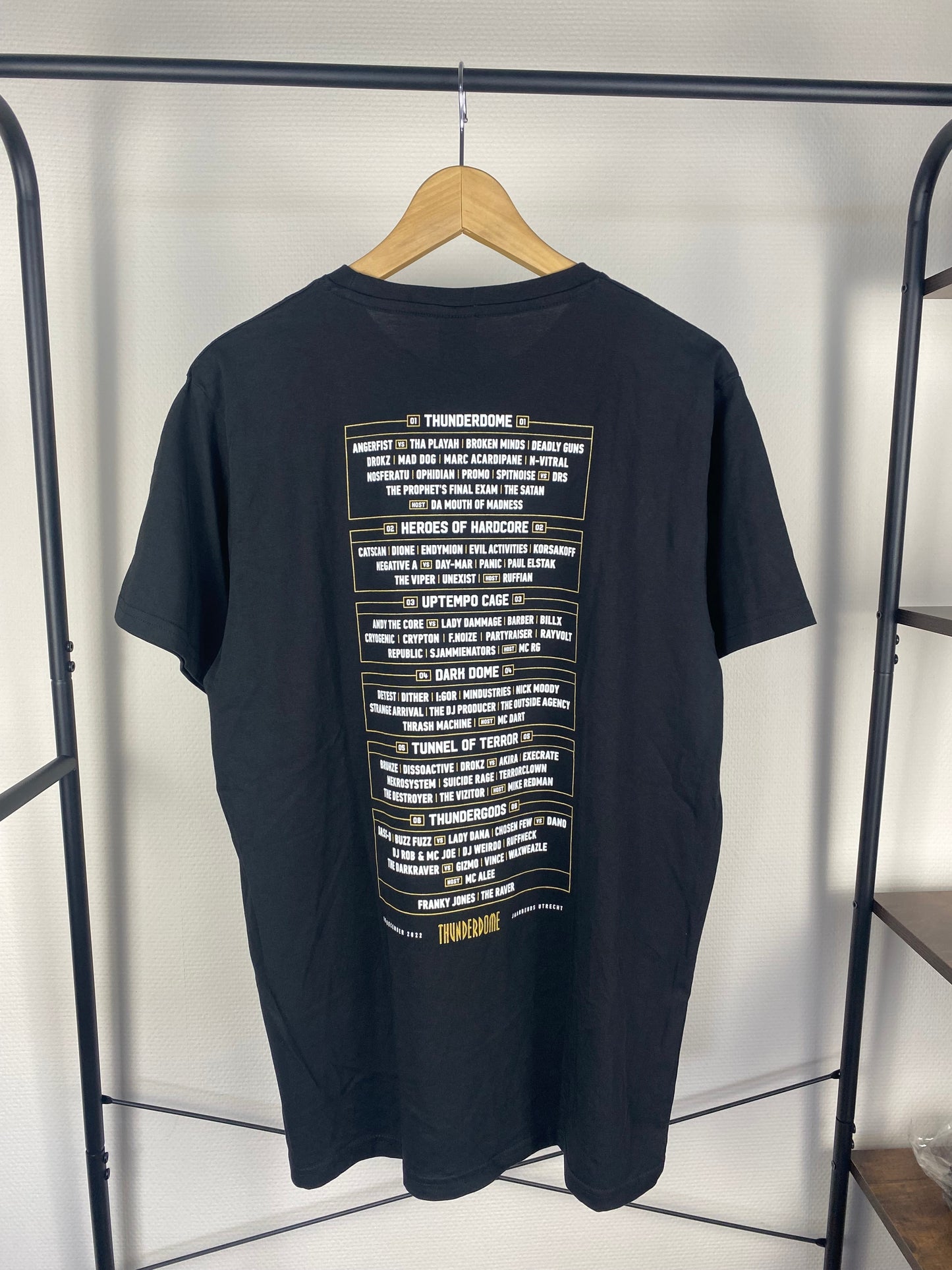 Thunderdome 2022 lineup t-shirt - Size L