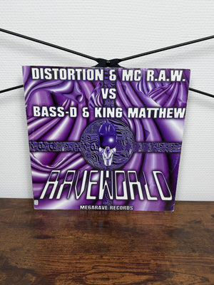 (1996) Distortion & MC R.A.W. vs Bass-D & King Matthew – Raveworld (Vinyl, Hardcore, Gabber)