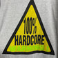 ('90s) 100% Hardcore Warning T-Shirt - Size XL (D-Boy Black Label)
