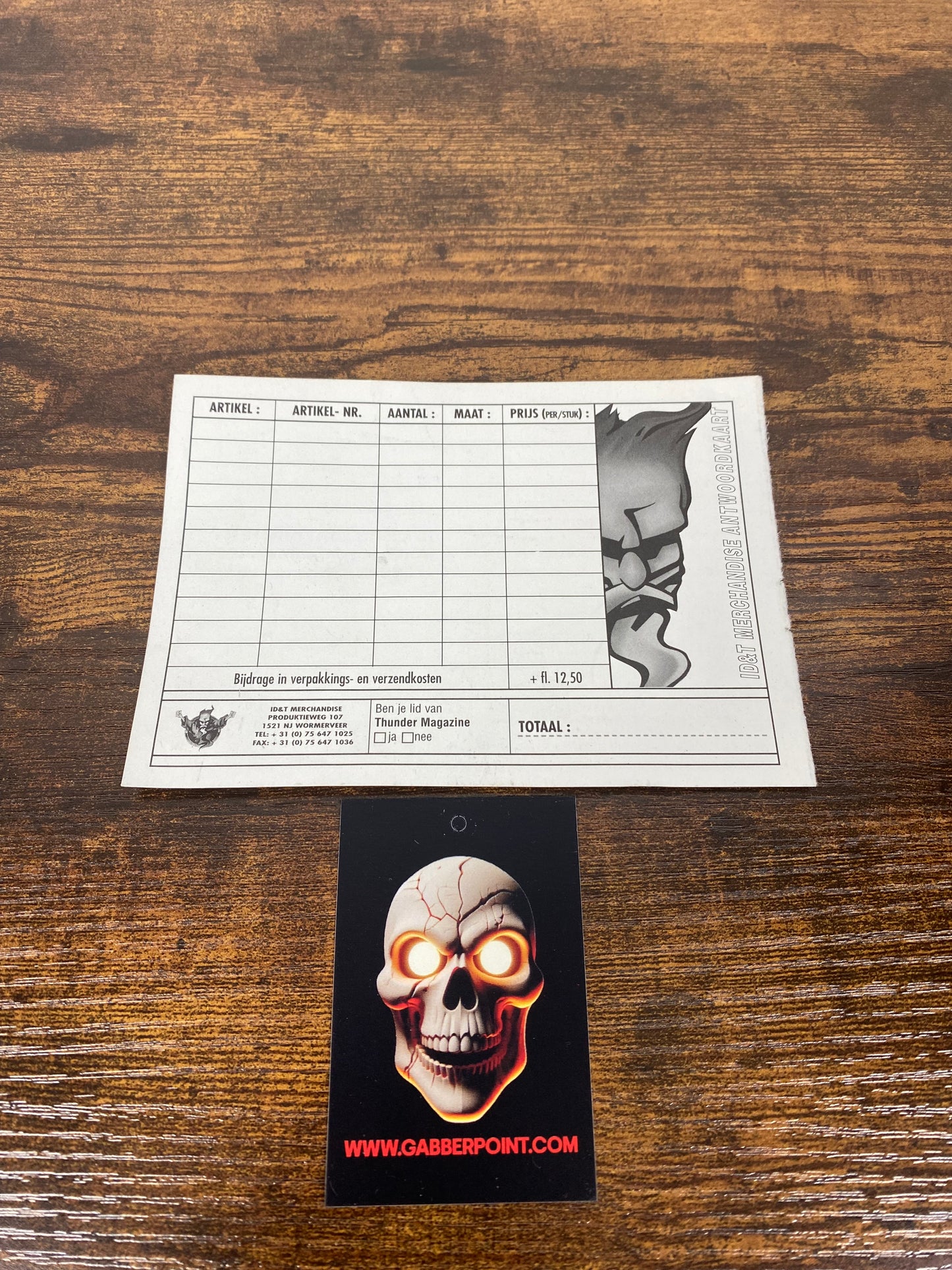 ID&T 1990s - Order Form