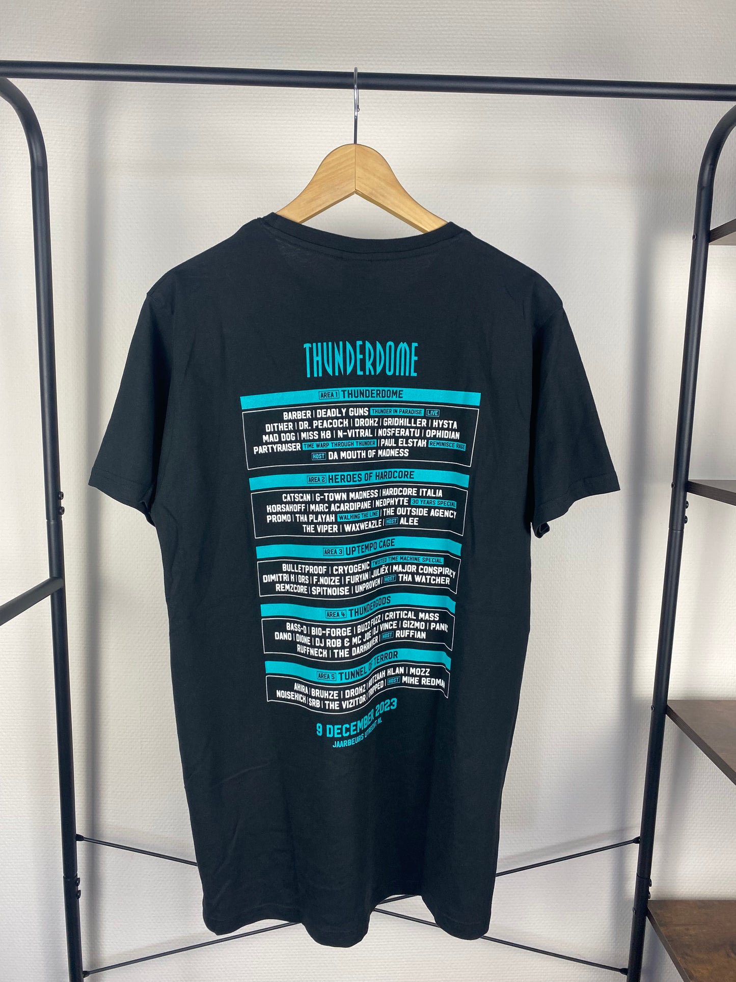 Thunderdome 2023 lineup t-shirt - Size L