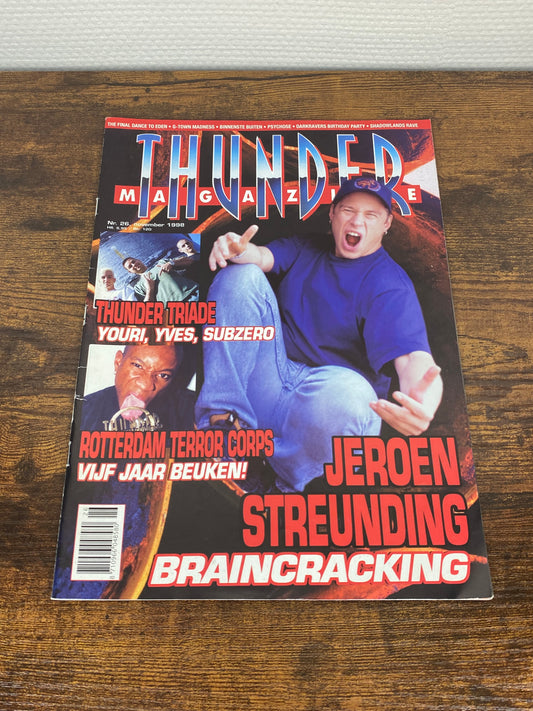 (1998) Thundermagazine 26 (With Rotterdam Terror Corps & Promo File 001 Double-Sided Poster!)