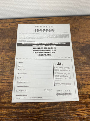 (90s) Thunder Magazine Subscription Form