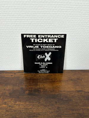 (1997) Club X - Free Entrance Ticket