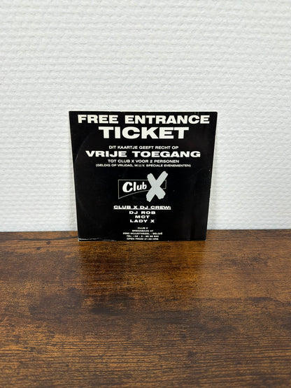 (1997) Club X - Free Entrance Ticket