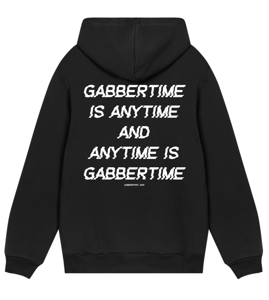 GABBERPOINT - FELPA CON CAPPUCCIO GABBERTIME È QUALSIASI MOMENTO