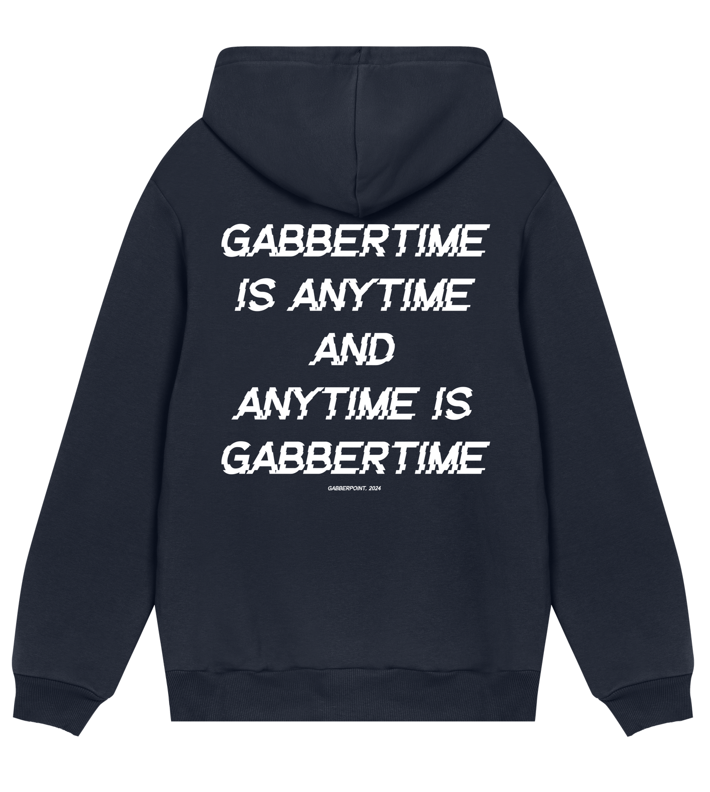 GABBERPOINT - FELPA CON CAPPUCCIO GABBERTIME È QUALSIASI MOMENTO