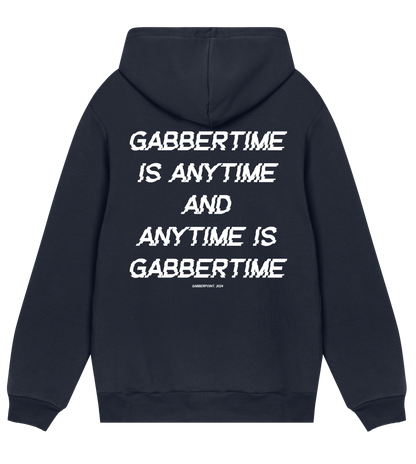 GABBERPOINT - FELPA CON CAPPUCCIO GABBERTIME È QUALSIASI MOMENTO