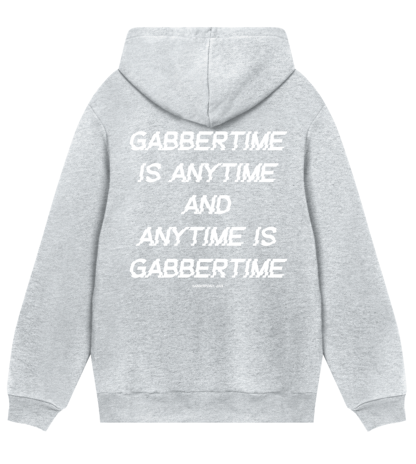 GABBERPOINT - FELPA CON CAPPUCCIO GABBERTIME È QUALSIASI MOMENTO