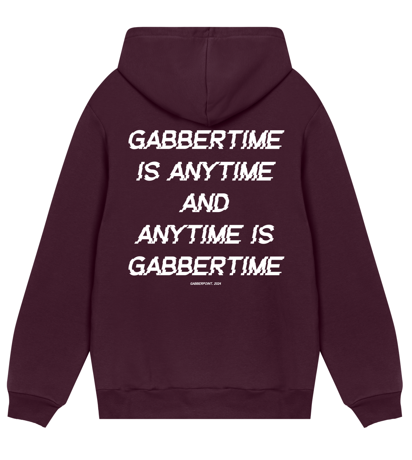 GABBERPOINT - FELPA CON CAPPUCCIO GABBERTIME È QUALSIASI MOMENTO