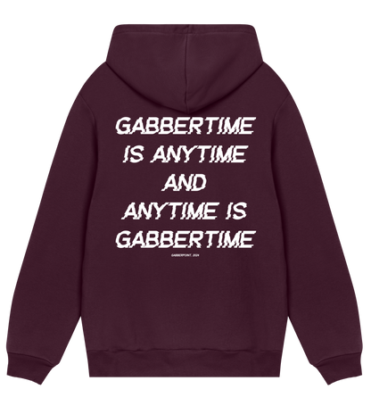 GABBERPOINT - FELPA CON CAPPUCCIO GABBERTIME È QUALSIASI MOMENTO