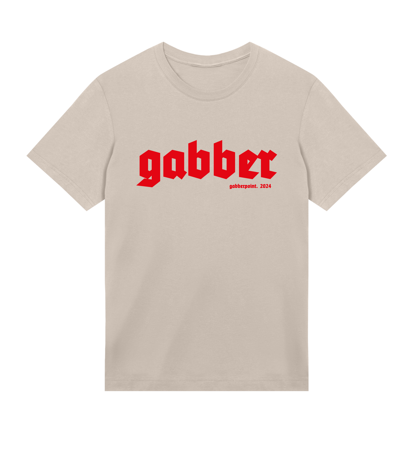 GABBERPOINT - T-SHIRT ESSENZIALE GABBER (ROSSO)