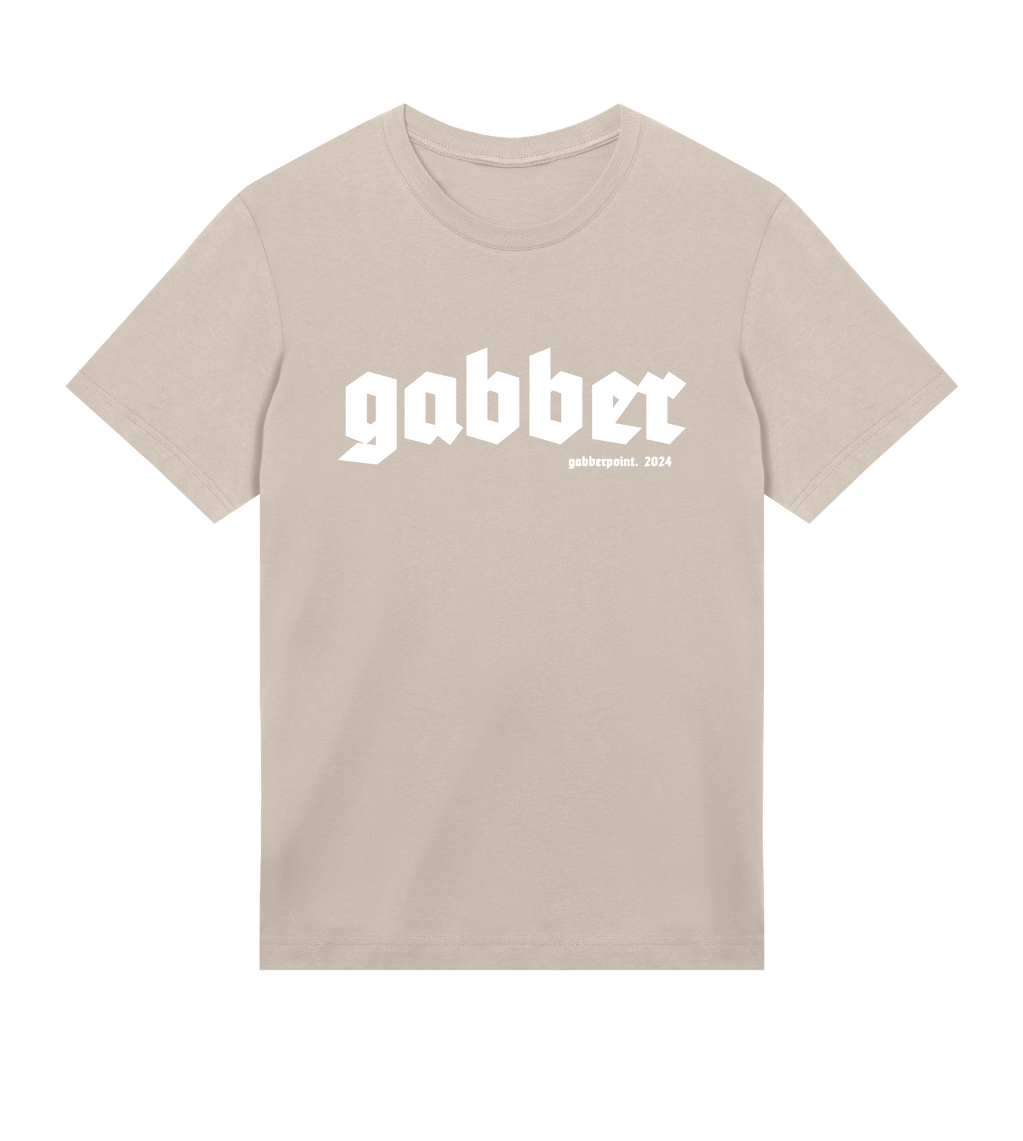 GABBERPOINT - T-SHIRT ESSENZIALE GABBER (BIANCO)